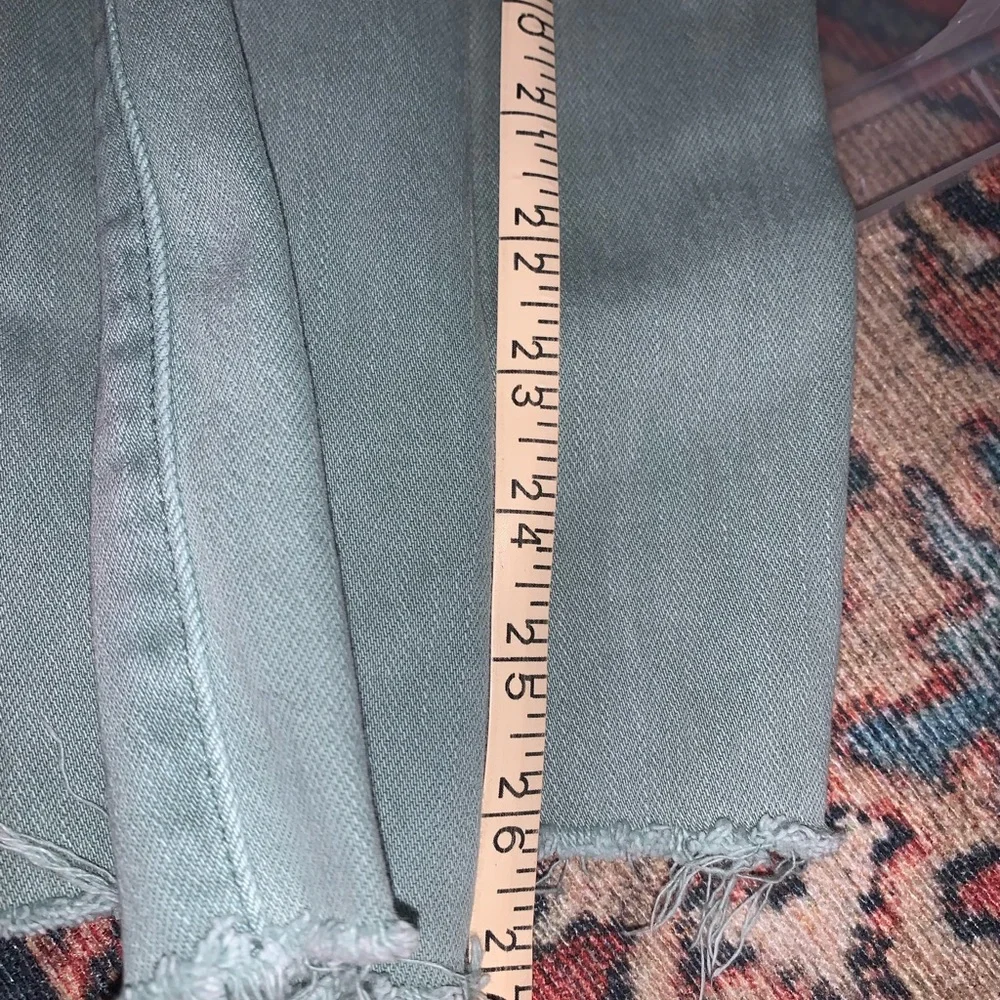 Pilcro, Anthropologie Green Straight Leg Jeans with Distressed Style - Picture 6 of 11